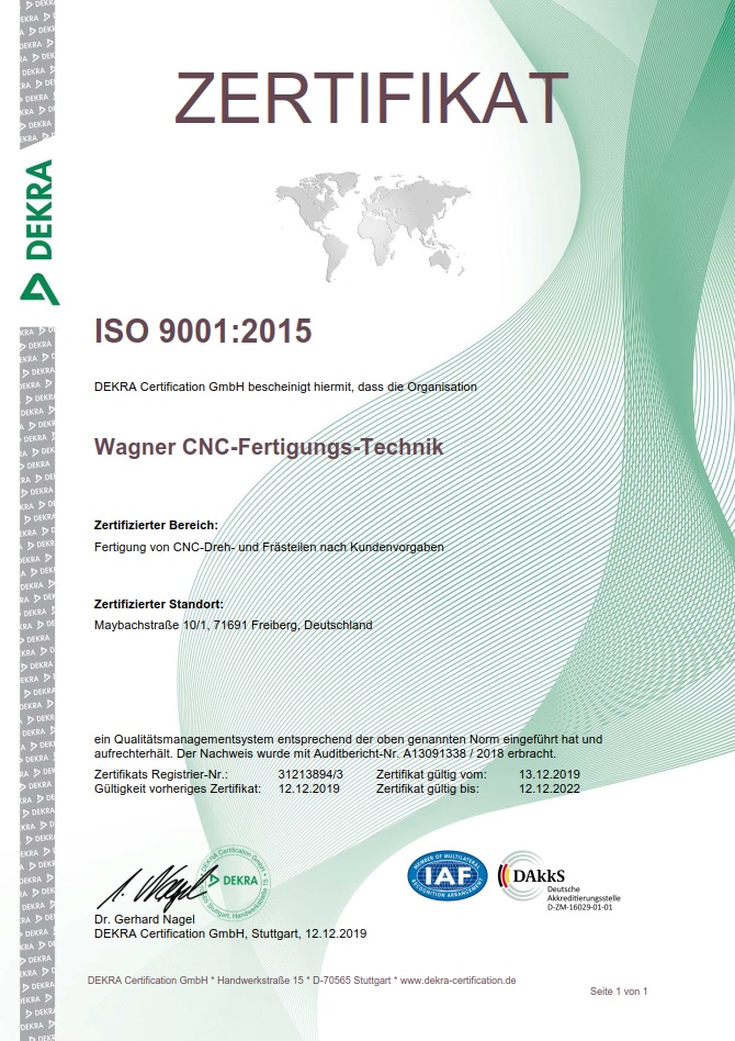 Zertifikat Umstellung Ü2 ISO 9001 2015 B640